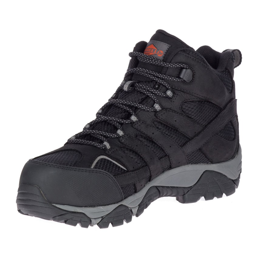 Bottes de Securite Merrell Moab Vertex Mid Waterproof Comp Toe Noir Homme | H.M.EJHR